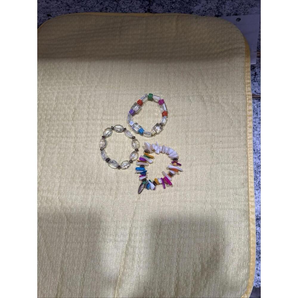 Set Of Three Vibrant Bracelets Made By Plunder.